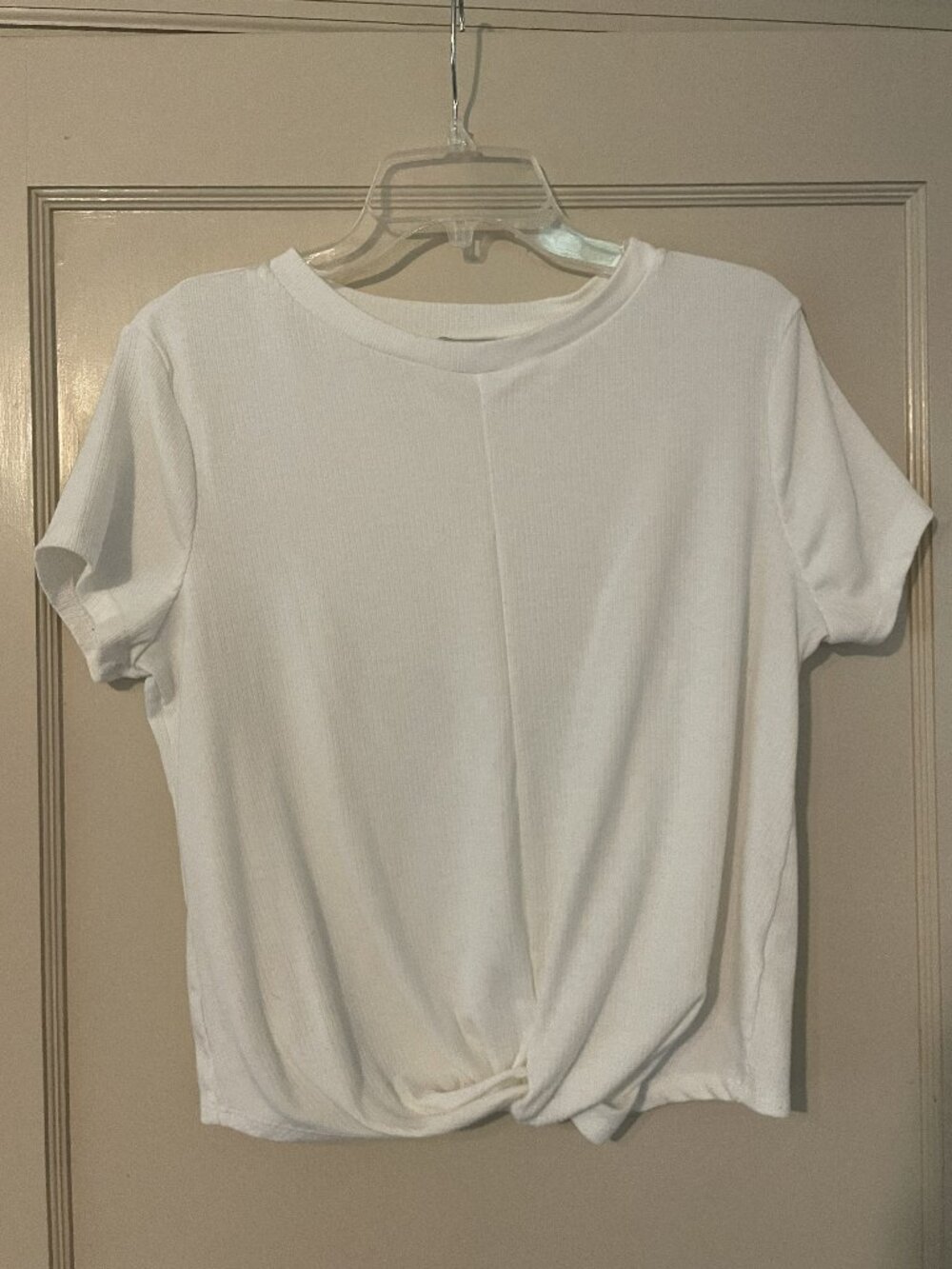 Haute Monde: White Cropped Summer Top